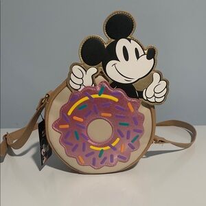 NWT Disney Bioworld Mickey Mouse Donut Crossbody Bag